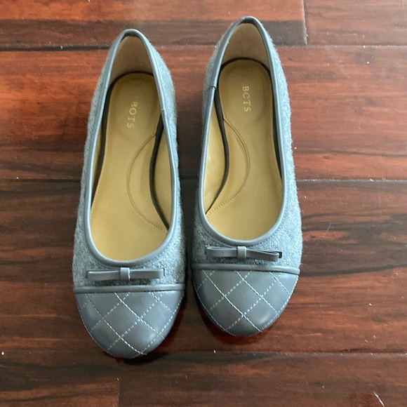 Talbots Blair Cap Toe Ballet Flats - Size 7.5 - Gray - Style #P234041012 (X-4) - Picture 1 of 7